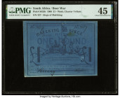 South Africa Boer War Siege of Mafeking 1 Pound 3.1900 Pick S655b PMG Choice Extremely Fine 45. The rarest of all Mafeking Siege issues. These notes w...
