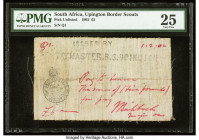 Serial Number 1 South Africa Upington Border Scouts 5 Pounds 1.2.1902 Pick Unlisted PMG Very Fine 25. Cloth examples issued in Upington during the Boe...