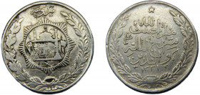 AFGHANISTAN Habibullah AH1331 (1913) 1 RUPEE SILVER Kingdom, Barakzai dynasty 9.15g KM# 853