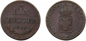 AUSTRIA Franz I 1816 A 1 KREUZER COPPER Empire, Vienna Mint 8.47g KM# 2113