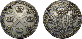 AUSTRIAN NETHERLANDS Maria Theresia 1767 1 KRONENTHALER SILVER Brussels Mint 29.24g KM# 21