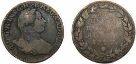 AUSTRIAN NETHERLANDS Maria Theresia 1777 2 LIARD COPPER Bruxelles Mint 7.83g KM# 29