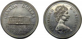 CANADA Elizabeth II 1973 1 DOLLAR NICKEL 100th Anniversary of the Accession of Prince Edward Island 15.64g KM# 82