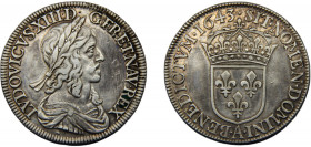 FRANCE Louis XIII 1643 A ½ ECU SILVER Kingdom, Paris Mint 13.64g Dy# 1350