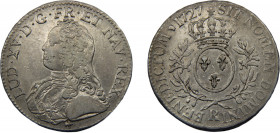 FRANCE Louis XV 1727 R 1 ECU SILVER Kingdom, Orléans Mint 29.3g KM#486.18