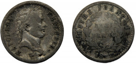 FRANCE Napoleon I 1811 A ½ FRANC SILVER First Empire, Paris Mint 2.46g KM#691.1