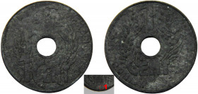 FRENCH INDOCHINA (194)1 1 CENTIME ZINC French State, Essai(?),Year visible only "1" 5.63g /