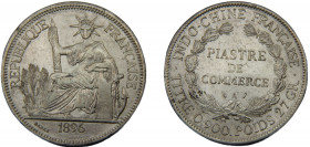 FRENCH INDOCHINA 1896 A 1 PIASTRE SILVER Third Republic, Paris Mint 27.04g KM#5a.1