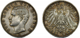 GERMAN EMPIRE Bavaria Otto 1912 D 3 MARK SILVER Kingdom, Munich Mint 16.69g KM# 996