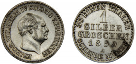 GERMAN STATES Prussia Friedrich Wilhelm IV 1859 A 1 SILBER GROSCHEN SILVER Kingdom 2.19g KM# 462