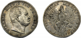 GERMAN STATES Prussia Wilhelm I 1867 A 1 VEREINSTHALER SILVER Kingdom, Berlin Mint 18.51g KM# 494