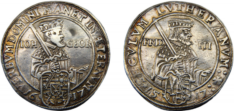 GERMAN STATES Saxony-Albertinian Johann Georg I 1617 ½ THALER SILVER Holy Roman ...