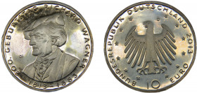GERMANY 2013 D 10 EURO ALLOY Federal Republic, 200th Birthday of Richard Wagner 14g KM# 316