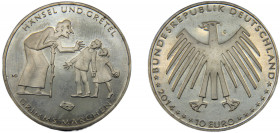 GERMANY 2014 G 10 EURO ALLOY Federal Republic, Hänsel and Gretel (Fairy tales of brothers Grimm series) 14g KM# 328