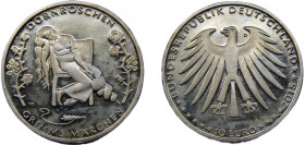 GERMANY 2015 D 10 EURO ALLOY Federal Republic, Dornröschen (Fairy tales of brothers Grimm series) 14g KM# 340