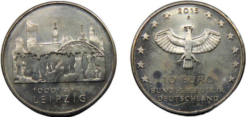 GERMANY 2015 F 10 EURO ALLOY Federal Republic, 1000 Years of the City of Leipzig...