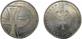 GERMANY 2015 J 10 EURO ALLOY Federal Republic, 150 years German Maritime Search and Rescue Service 14g KM# 342