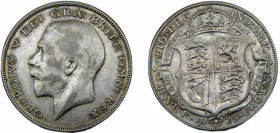 GREAT BRITAIN George V 1925 ½ CROWN SILVER United Kingdom, 2nd type 14.07g KM# 818.1a
