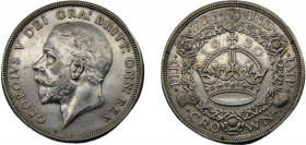 GREAT BRITAIN George V 1930 1 CROWN SILVER United Kingdom, "Wreath" Crown, Royal Mint, Rare(Mintage 4847) 28.24g KM# 836
