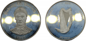 IRLAND 1995 20 ECU SILVER Republic, Fantasy items, St. Patrick 24.91g /
