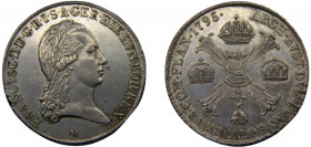 ITALIAN STATES Milan Franz II 1795 M 1 CROCIONE SILVER Austrian, Milan Mint 29.55g KM# 239