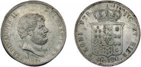 ITALIAN STATES Two Sicilies Ferdinando II 1854 120 GRANA SILVER Kingdom 27.55g KM# 370