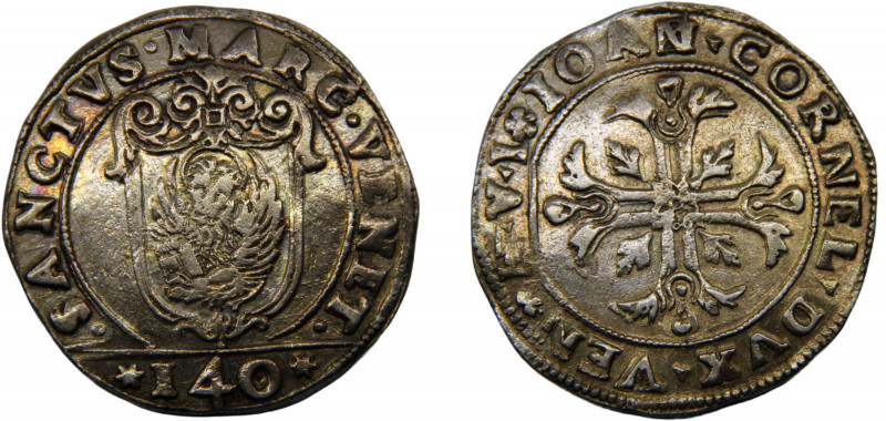 ITALIAN STATES Venice Giovanni Corner I ND (1627-1628) IAM 1 SCUDO SILVER Republ...