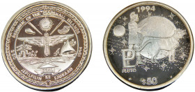 MARSHALL ISLANDS 1994 50 DOLLARS Silver Pluto 31.18g KM# 170