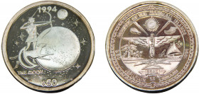 MARSHALL ISLANDS 1994 50 DOLLARS Silver The Moon 31.2g KM# 157