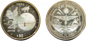 MARSHALL ISLANDS 1994 50 DOLLARS Silver Jupiter 31.19g KM# 163