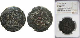 MEXICO Oaxaca 1813 8 REALES Copper NGC War of Independence, Insurgent Emergency Coinage KM# 234