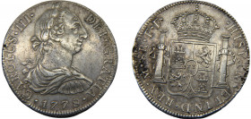 MEXICO Carlos III 1778 Mo FF 8 REALES SILVER Spanish, Mexico City Mint 26.86g KM#106.2