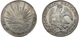 MEXICO 1852 Go PF 8 REALES SILVER Federal Republic, Guanajuato Mint 26.87g KM#377.8