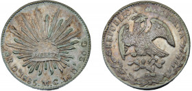 MEXICO 1885 Do MC 8 REALES SILVER Federal Republic, Durango Mint 26.93g KM#377.4