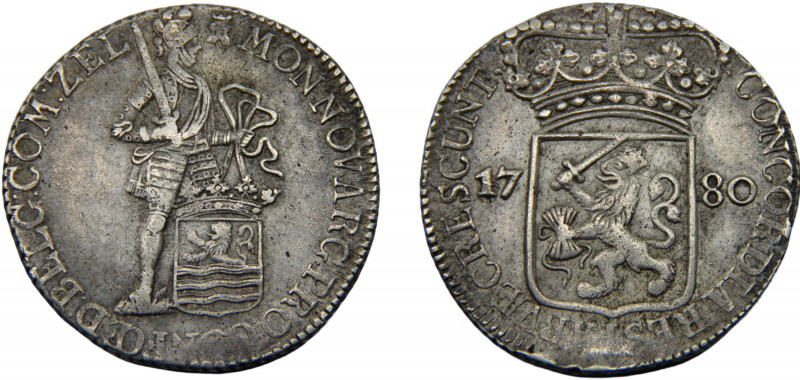NETHERLANDS 1780 ♜ 1 DUCAT SILVER Dutch Republic, Province of Zeeland 28.03g KM#...