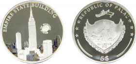PALAU 2013 5 DOLLARS Silver Empire State Building 19.97g