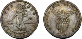 PHILIPPINES 1903 S 1 PESO SILVER U.S. Administration, San Francisco Mint 26.89g KM# 172