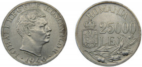 ROMANIA Mihai I 1946 25000 LEI SILVER Kingdom 12.49g KM# 70