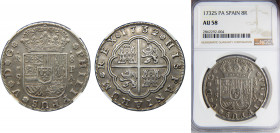 SPAIN Philip V 1732 8 REALES Silver NGC Sevilla S PA, Spanish Monarchy Cal-944