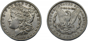 UNITED STATES 1884 1 DOLLAR SILVER Liberty head, Morgan, Philadelphia 26.57g KM# 110