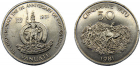 VANUATU 1981 50 VATU ALLOY Republic, 1st Anniversary of Independence(Mintage 20000) 15.12g KM# 1