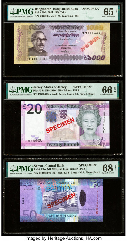 Bangladesh, Jersey, Samoa, Saint Helena & Solomon Islands Group Lot of 5 Specime...