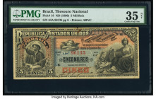 Brazil Thesouro Nacional 5 Mil Reis ND (1890) Pick 18 PMG Choice Very Fine 35 Net. Rust is noted on this example.

HID09801242017

© 2022 Heritage Auc...