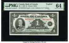Canada Bank of Canada $1 1935 BC-1 PMG Choice Uncirculated 64. 

HID09801242017

© 2022 Heritage Auctions | All Rights Reserved