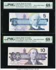 Radar Serial Numbers Canada Bank of Canada $5; 10 1986; 1989 BC-56c; BC-57b Two Examples PMG Superb Gem Unc 68 EPQ (2). 

HID09801242017

© 2022 Herit...