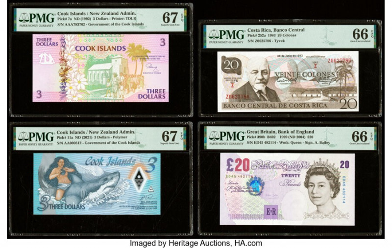 Cook Islands, Costa Rica, great Britain, New Hebrides & Vanuatu Group Lot of 7 G...