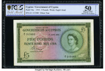 Cyprus Central Bank of Cyprus 5 Pounds 1.6.1955 Pick 36a PCGS Gold Shield About UNC 50 Details. A minor tear is noted on this example

HID09801242017
...