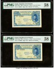 Egypt Egyptian Government 10 Piastres 1940 Pick 168a Two Consecutive Examples PMG Choice About Unc 58 (2). 

HID09801242017

© 2022 Heritage Auctions ...