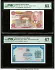 Malawi Reserve Bank of Malawi 1 Kwacha 1.4.1988 Pick 14b PMG Gem Uncirculated 65 EPQ; Rhodesia Reserve Bank of Rhodesia 1 Dollar 18.4.1978 Pick 38a PM...