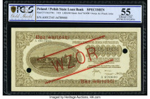 Poland Polish State Loan Bank 1,000,000 Marek 1923 Pick 37 PCGS Gold Shield About UNC 55. Red WZOR overprints and Two POCs present.

HID09801242017

©...